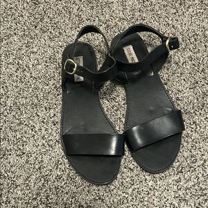 Steve Madden Black Ankle Strap Sandals